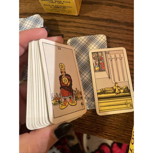 MINIATURE RIDER WAITE TAROT CARD DECK by U.S. GAMES VINTAGE 70’s COMPLETE - Picture 9 of 9